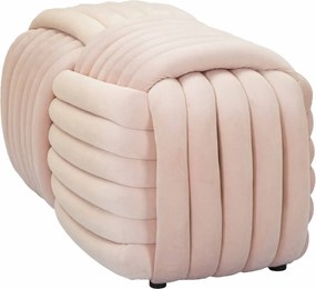 Lavica Softy 90 cm zamatová ružová