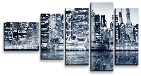Sablio Obraz - 5-dílný Nočný New York - 100x60 cm