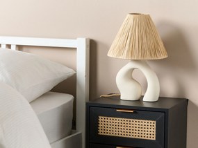 Keramická stolná lampa biela BARBAS  Beliani