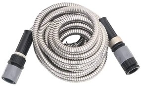Záhradná hadica s tryskou, strieborná 0,6" 30 m, oceľ