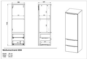 Antracitovosivá kúpeľňová zostava Crandon – Germania