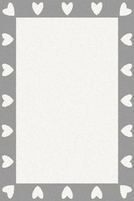 Koberec Agnella Soft Heart sivý, popol