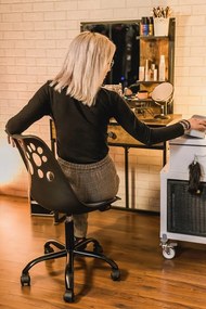 Dekorstudio Detská stolička JOY k písaciemu stolu - čierno sivá