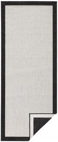 NORTHRUGS - Hanse Home koberce Kusový koberec Twin-Wendeteppiche 103105 creme schwarz – na von aj na doma - 80x250 cm
