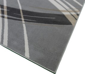 Koberec Lotus 9304 GREY – sivý koberec s geometrickým vzorom Rozmer: 80x150 cm