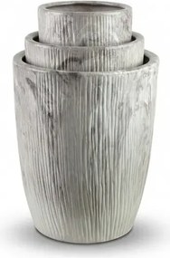 Sada 3 ks květináčů NEVA MARBLE IX béžová