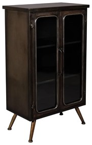Čierna kovová vitrína 60x100x35 cm Denza – Dutchbone