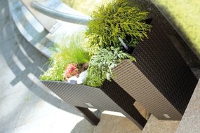 Truhlík RATAN CASE HIGH tmavohnedý