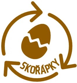 Štítok/nálepka na odpadkové koše, RECYKLÁCIA - Škrupiny 8cm
