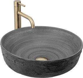 Rea Babilon Silver, umývadlo na dosku 420x420x130 mm, šedá, REA-U5417