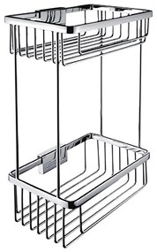 NIMCO Ki 14017D-26 - Dvojposchodová nástenná polica do sprchy KIBO lesklý chróm