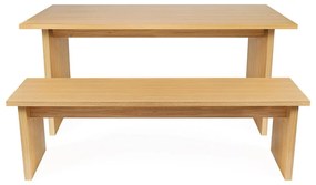 Jedálenský stôl s doskou v dubovom dekore 90x160 cm Stripe - Woodman