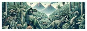 Obraz divoký svet dinosaurov