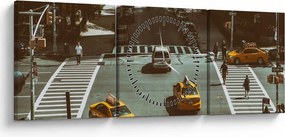 Obraz - New York (s hodinami) (90x30 cm)