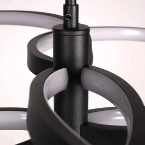 LED luster na lanku RIBBON LED/37W/230V 4000K čierna