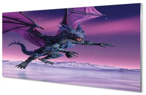 Sklenený obraz Dragon pestré oblohy 125x50 cm