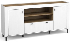 Komoda Mossa M07 2D1S dub whisky/biely mat