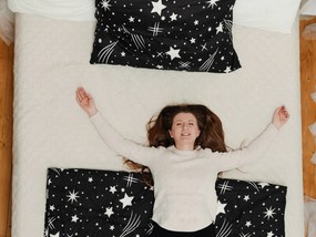Krepové obliečky Nočná obloha čierna