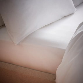 Biela napínacia plachta s prímesou tencela 90x190 cm – Bianca