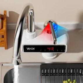 Prietokový ohrievač vody s LED displejom 3000W/230V IPX4 biela