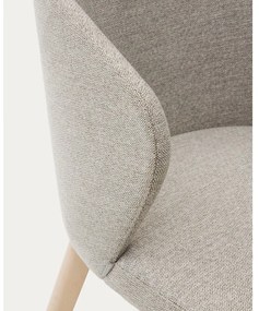 Béžové čalúnené jedálenské kreslo Darice – Kave Home
