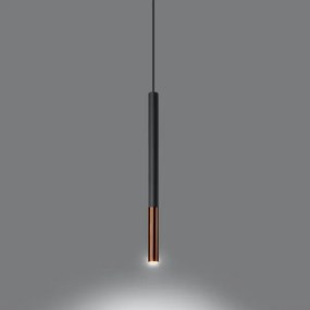 Luster na lanku MOSAIC 1xG9/12W/230V čierna/meď