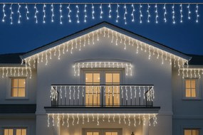 Vianočné svetielka LED záclona FLASH studená biela 300 LED