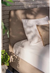 Čalúnená dvojlôžková posteľ taupe s matracom/s roštom 180x200 cm Noira Slim – Bonami Selection