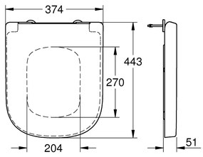 GROHE Euro Ceramic - WC sedátko s poklopom, alpská biela 39331001