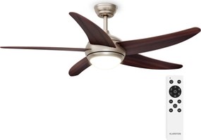 Klarstein Bolero stropný ventilátor so svetlom | 132 cm | 35 W | Tichá prevádzka | Drevo