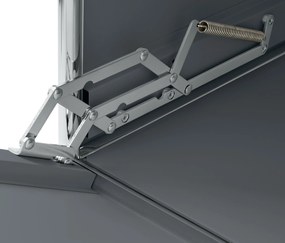 Kovový kontajner na kolieskach »CN3« s výklopnou doskou, sivý