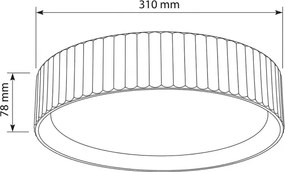 Brilagi - LED stropné svietidlo LUCIA LED/24W/230V pr. 31 cm červené