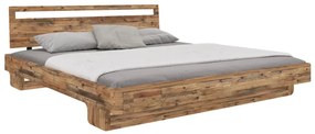 furniture-nabytek.cz - Masívna posteľ Indra z borovice, lakovaná, hnedá – 180×200 cm