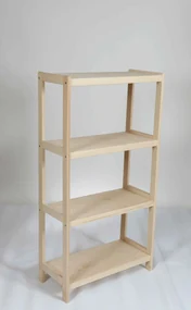 Regál drevený bukový počet políc 4 - 133x50x33 cm