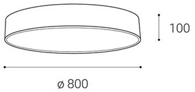 LED2 - LED Stmievateľné stropné svietidlo MONO LED/100W/230V 3000K/4000K čierna