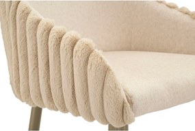 Krémové čalúnené barové stoličky v súprave 2 ks s podrúčkami (výška sedadla 78 cm) Alaska – Mauro Ferretti