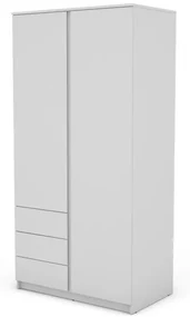 Šatníková skriňa Carlos, biela, 100 cm