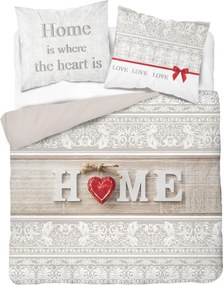 Krásne nadčasové bavlnené posteľné obliečky HOME