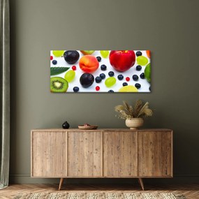 Obraz ovocia s kvapkami vody (120x50 cm)