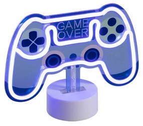 Neon stolná lampa modrá vrátane LED - Game