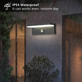 Brilagi-LED Vonkajšie nástenné svietidlo so senzorom TESSI LED/10W/230V antracit IP54