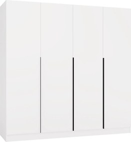 Šatní skříň Senso 4D 200 cm bílá/černá
