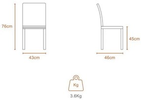 Flap skladacia stolička Night 43 x 46 x 76 cm