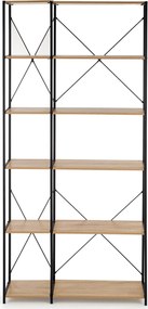 Regál JORGE - dub sonoma/čierny