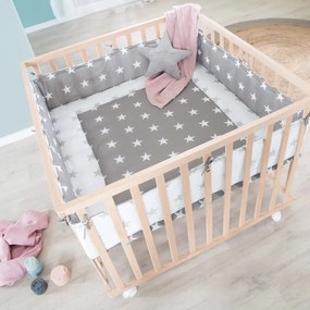 Detská ohrádka v prírodnej farbe 100x100 cm – Roba