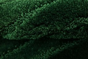 Kúpeľňový koberček Sara fľaškovo zelený, vlny