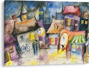 Obraz - Daždivý večer (70x50 cm)