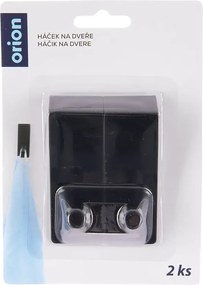 Orion Kovové háčiky na dvere - na utierky, oblečenie RADKA, čierne 2ks
