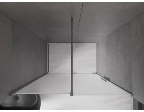 Mexen Velar, posuvné sprchové dvere do otvoru 140 cm, 8mm sklo námraza, grafit brúsený, 871-140-000-31-66