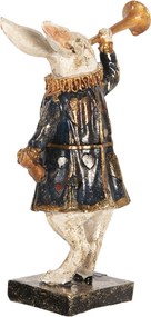 Dekorácia králik s trumpetu - 8 * 4 * 12 cm